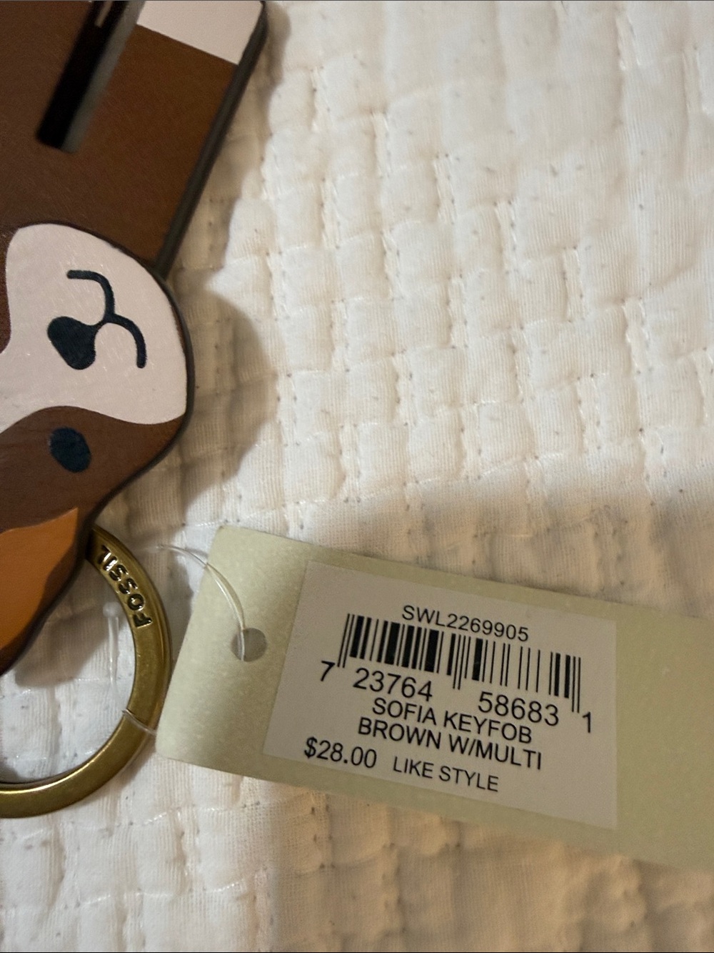 Fossil Dog Keychain Accessory - Picture 2 of 4